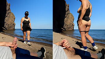 Unknown Man Surprises Nudist On Public Beach - Xsanyany